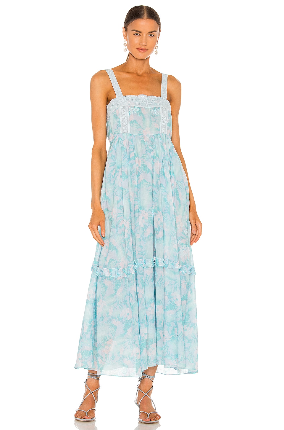 LoveShackFancy Ayala Dress in Aqua Sea | REVOLVE