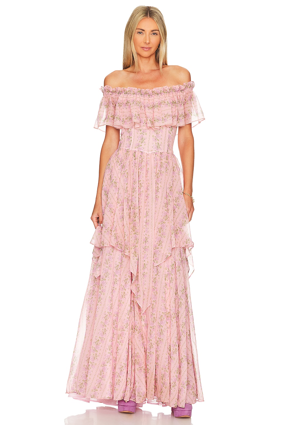 LoveShackFancy Noni Dress in Prairie Pink | REVOLVE