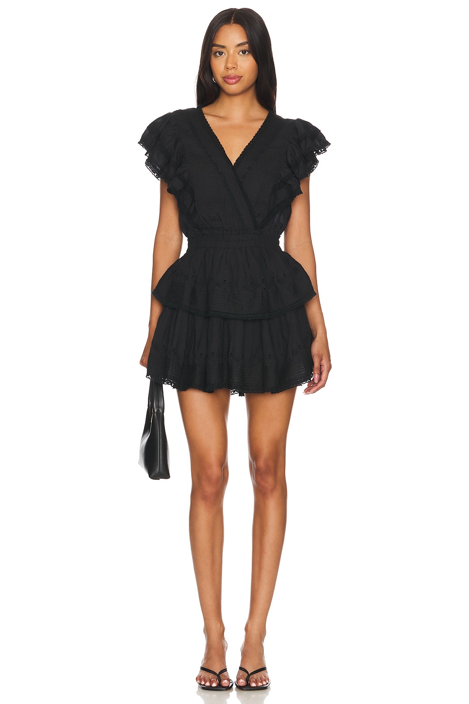 LoveShackFancy Gwen Dress in Black | REVOLVE