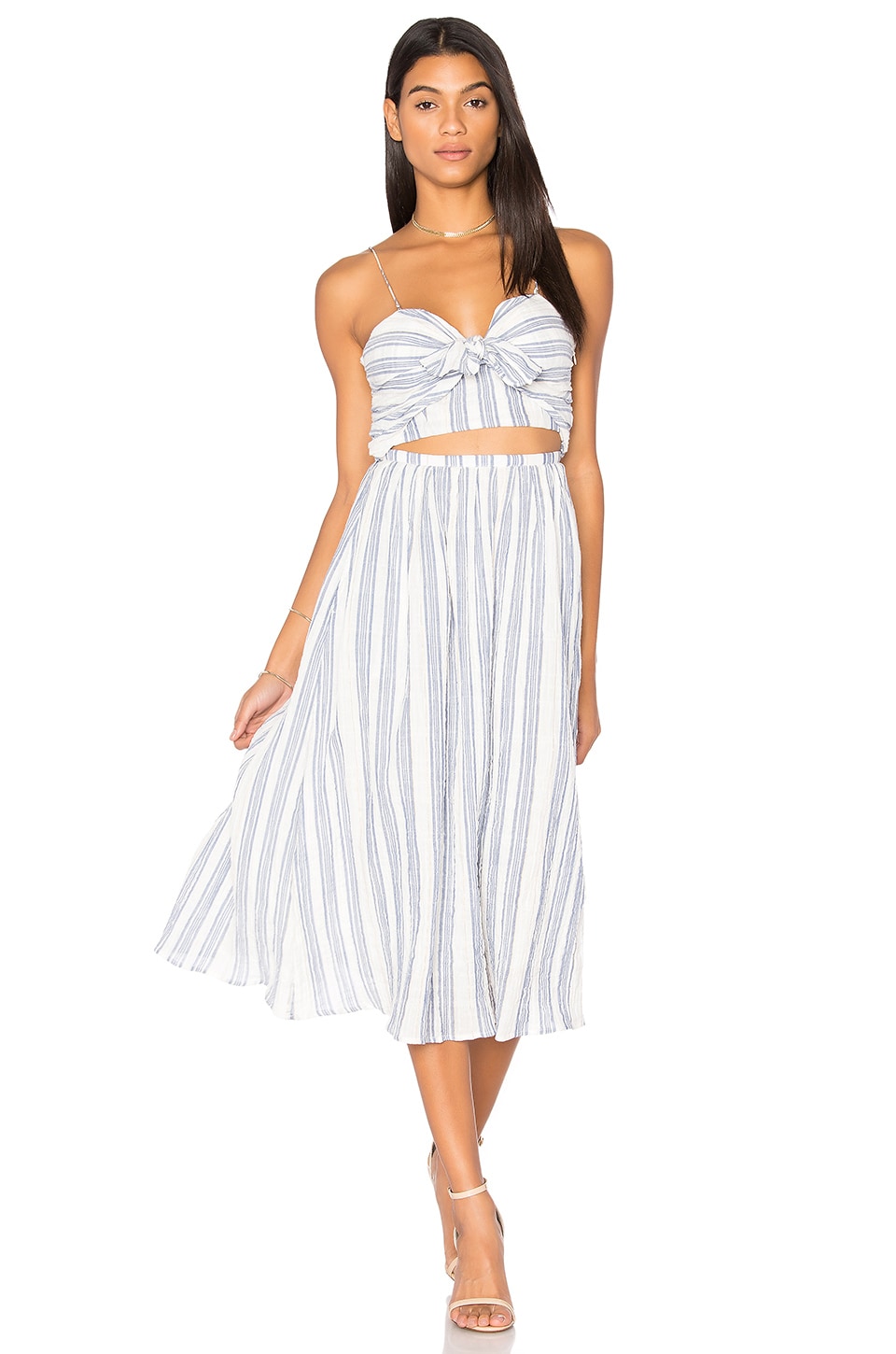 LoveShackFancy Jenna Dress in Blue & White | REVOLVE