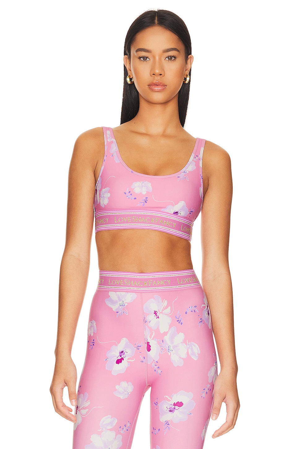 Love Shack Fancy Sports Bra Pink Size L - $49 (61% Off Retail