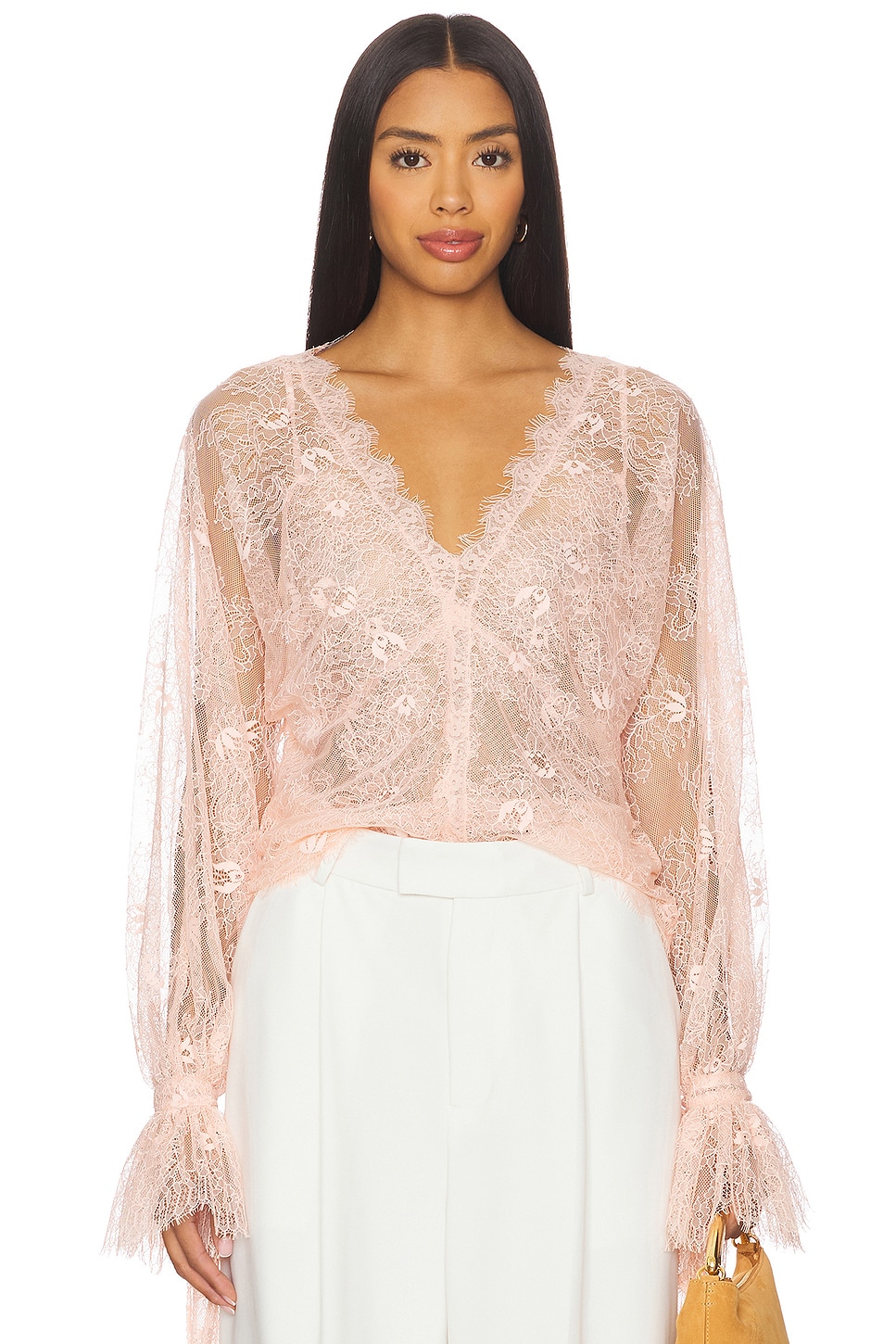 LoveShackFancy Kath Top in Sandstone | REVOLVE