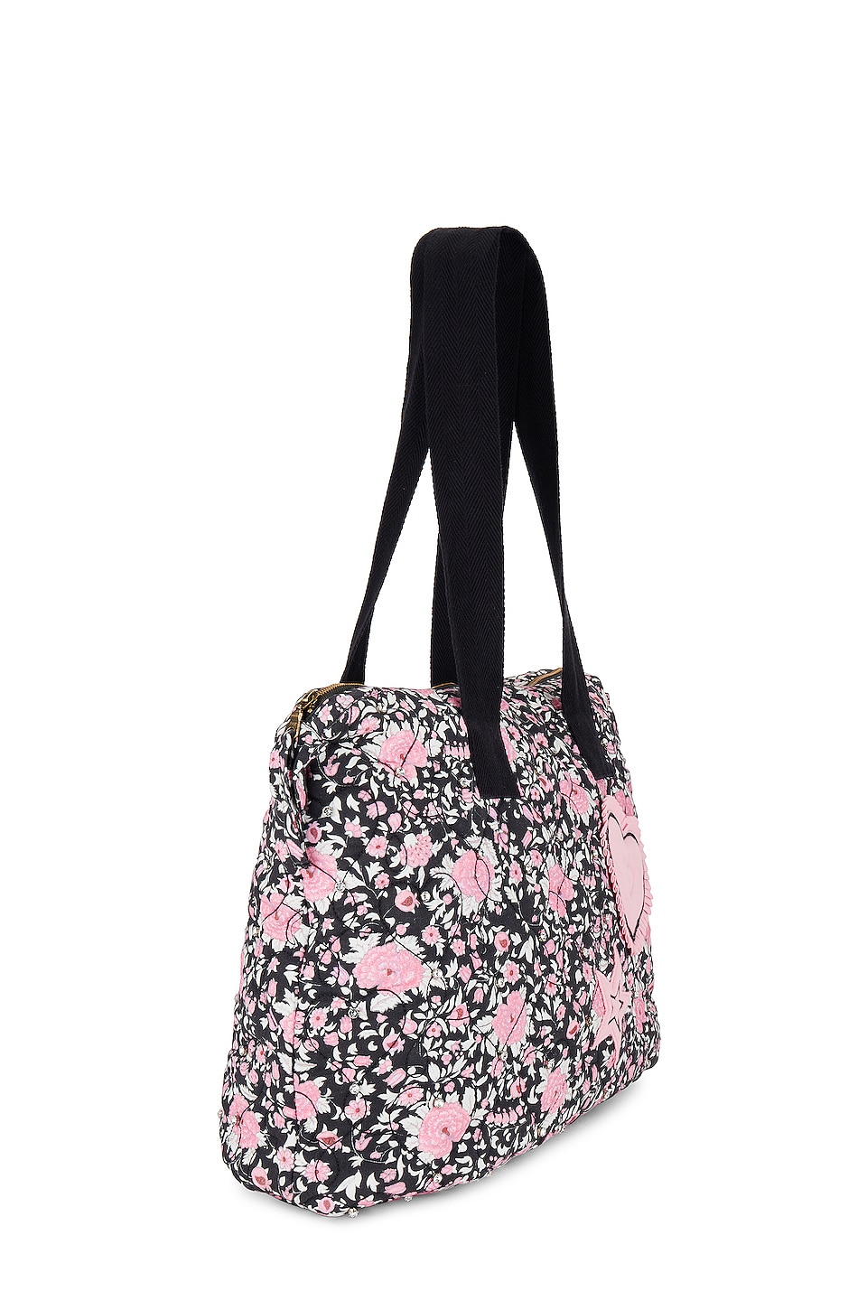 LoveShackFancy Oran Weekend Bag in Raspberry Spice Latte | REVOLVE