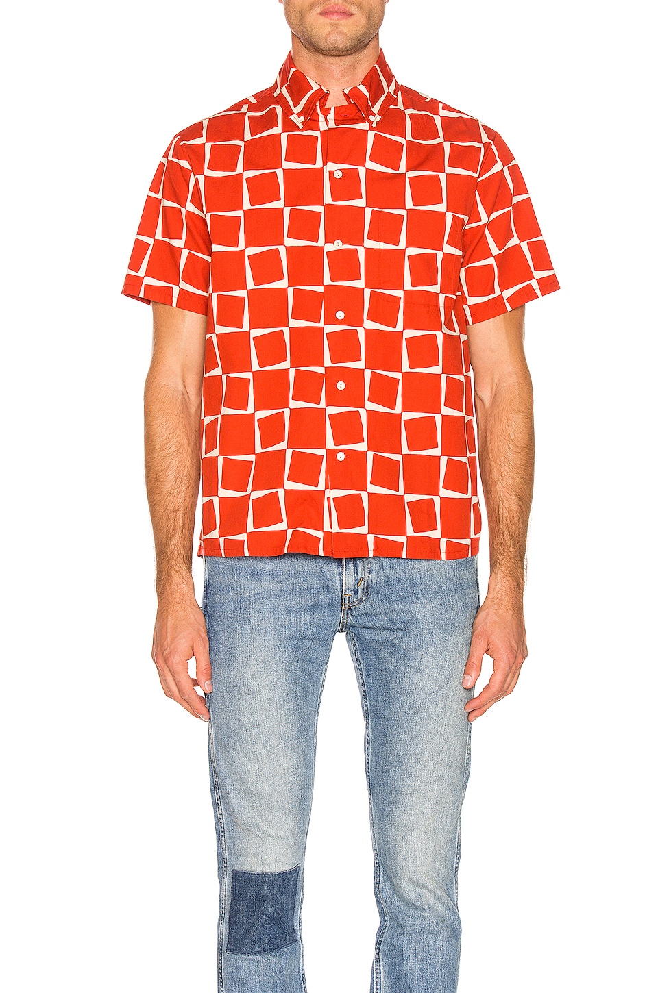 LEVI'S Vintage Clothing 1950's Short Sleeve Shirt in Atomic Square Print |  REVOLVE