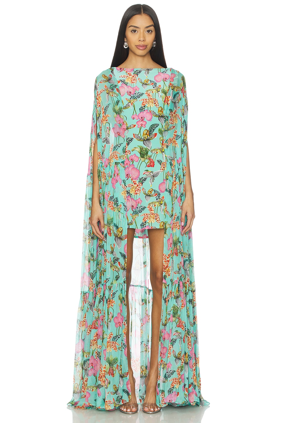 LA FUORI Teal Orchid Bouquet Dress in Teal Orchid | REVOLVE