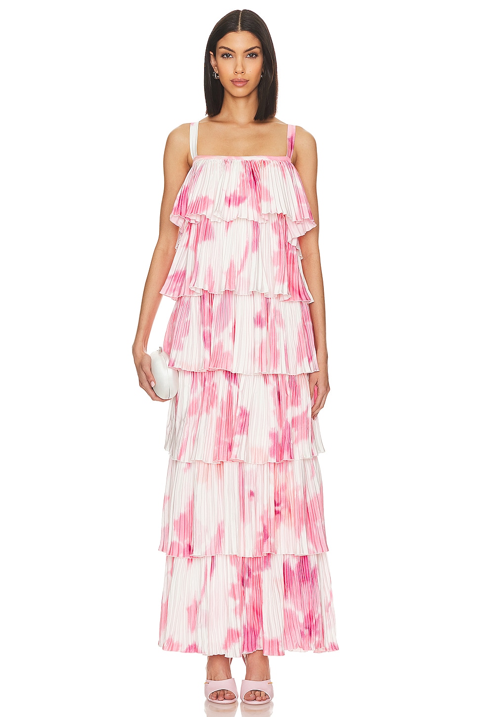 L'IDEE Classique Gown in Jardin Pink Crepe | REVOLVE