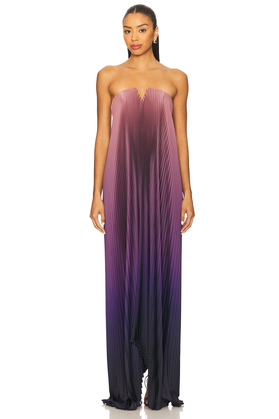 long black slit dress IGNITE Evenings Black/Silver/Purple Ombre Formal Gown – Recycled Threads