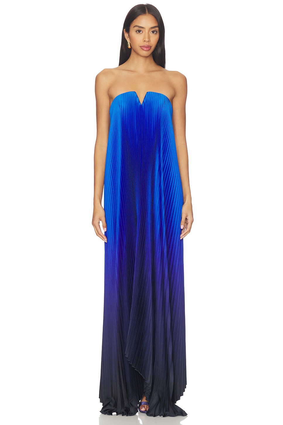 blue and black ombre dress Stunning Black Blue Ombre One Shoulder Prom Dress-Elegant A-Line Chiff AlineBridal