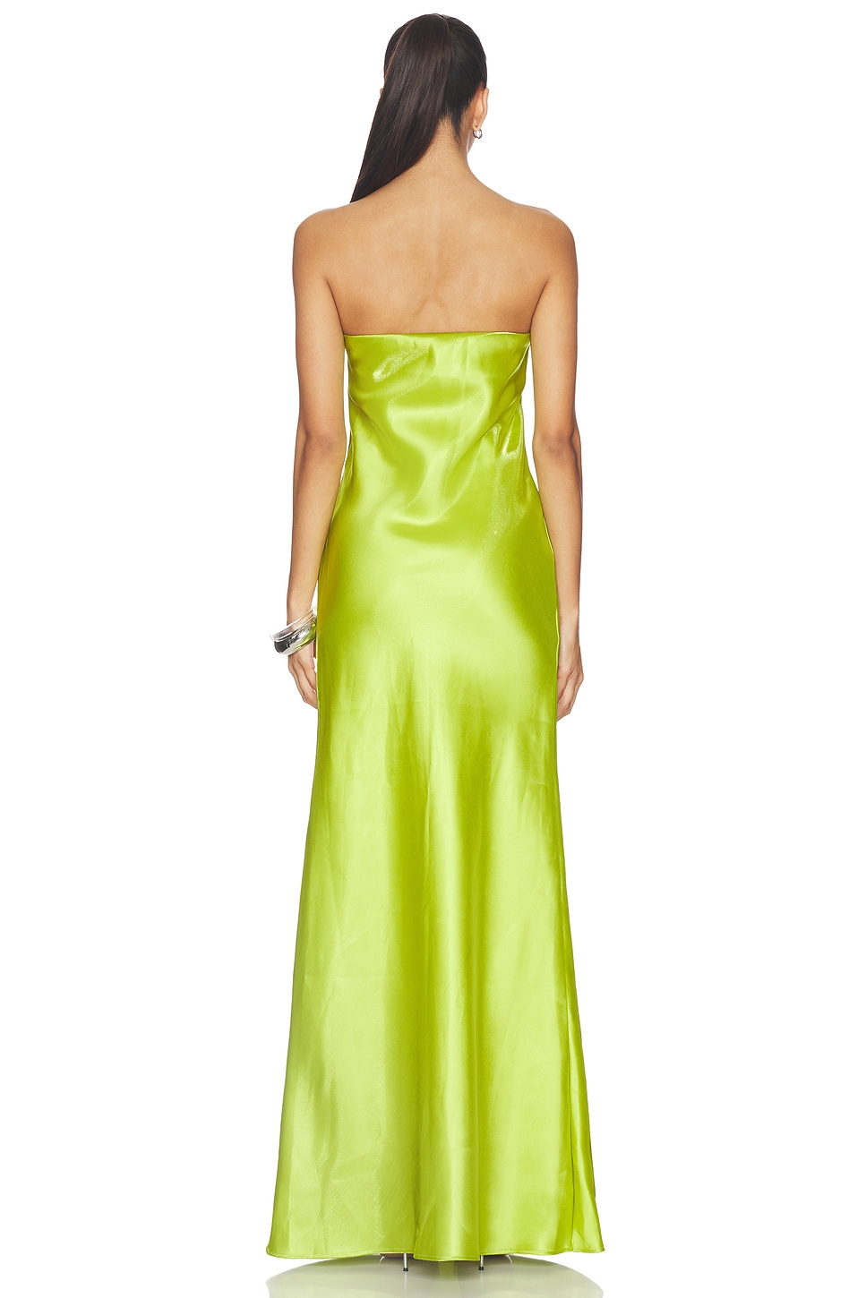 green drape dress Drape Detail Satin Bridesmaid Dress main image 0