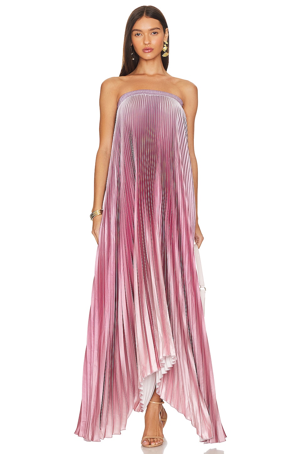 Anthropologie ★ L'IDEE Bisous Pleated Ombre Maxi Dress L'IDÉE Bisous Strapless Pleated Ombre Maxi Dress | Anthropologie