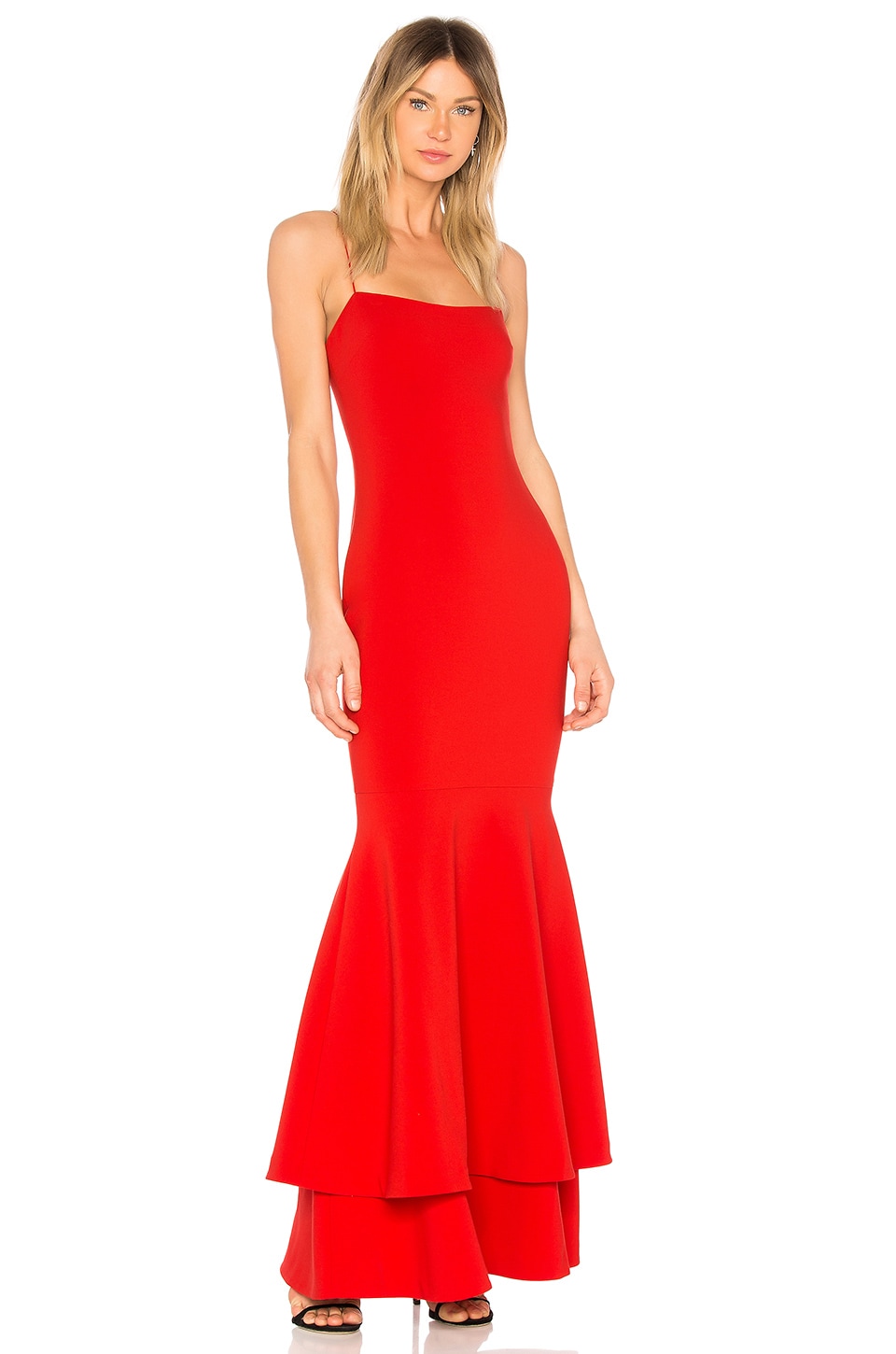 LIKELY Aurora Gown in Scarlet | REVOLVE