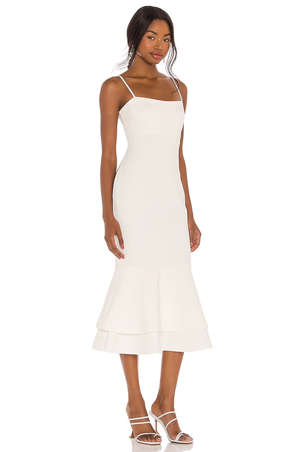 LIKELY Midi Aurora Dress in White | REVOLVE