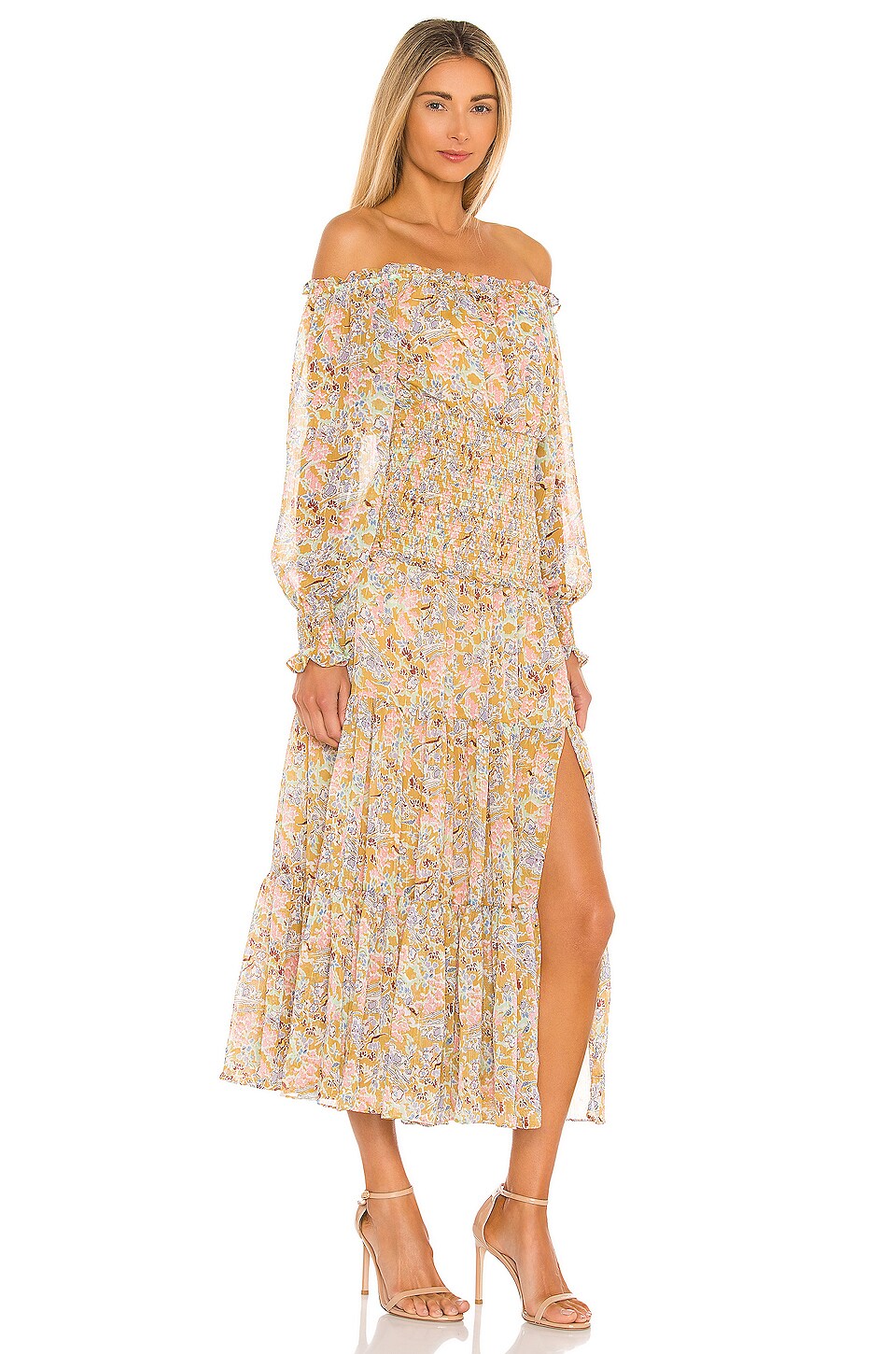 LIKELY Indica Dress in Mustard Gold Multi | REVOLVE