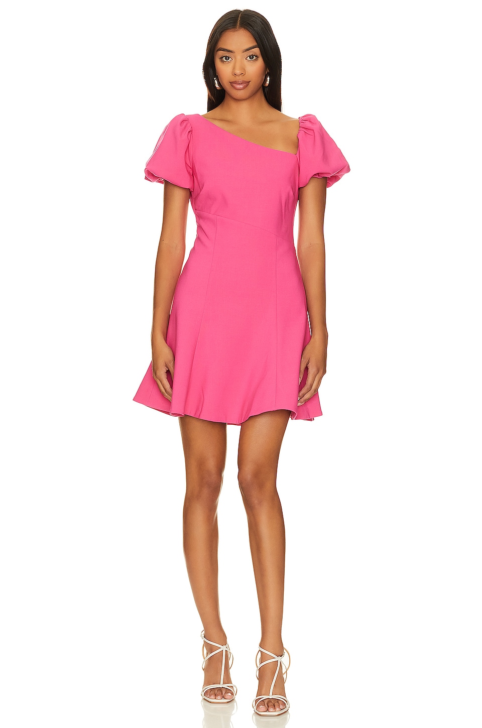 MORE TO COME Makaela Babydoll Dress in Hot Pink