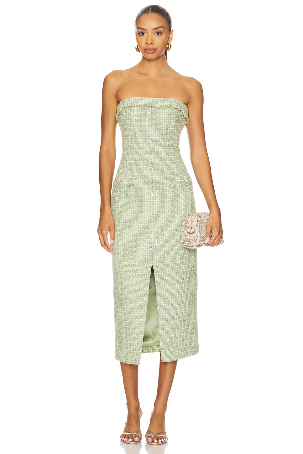 slim fit dress slacks Likely Jenila Midi Dress, 10 / Green main image 0