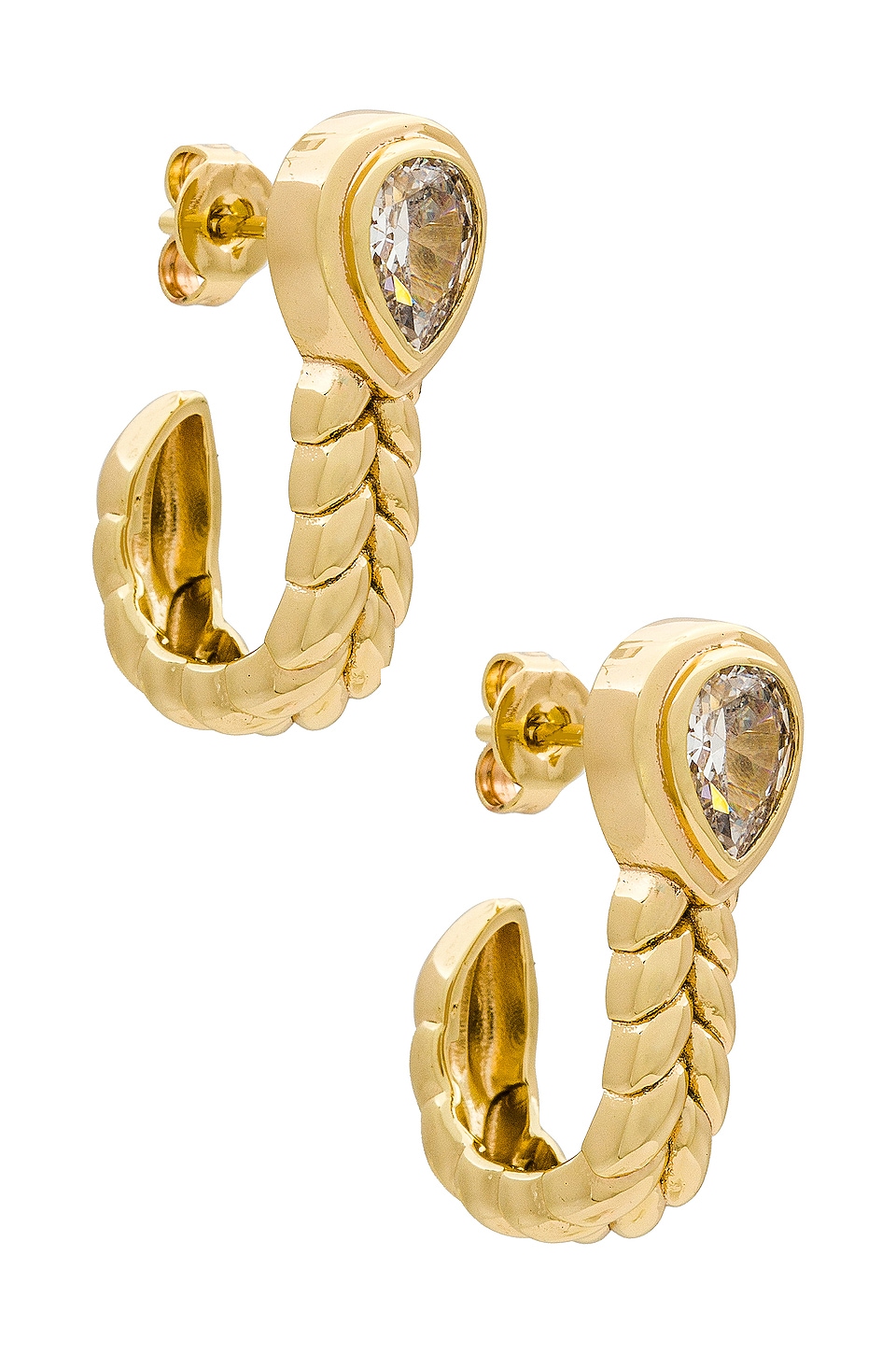 Image 1 of Emmeline Hook Earrings in Gold
