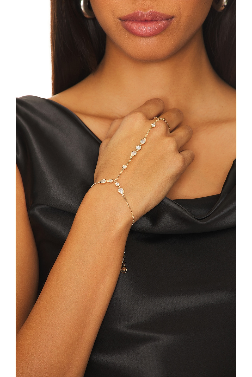 Lili Claspe Aurora Hand Chain in Gold REVOLVE