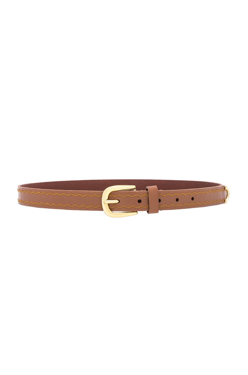 Linea Pelle Western Embroidered Belt in Cinnamon REVOLVE