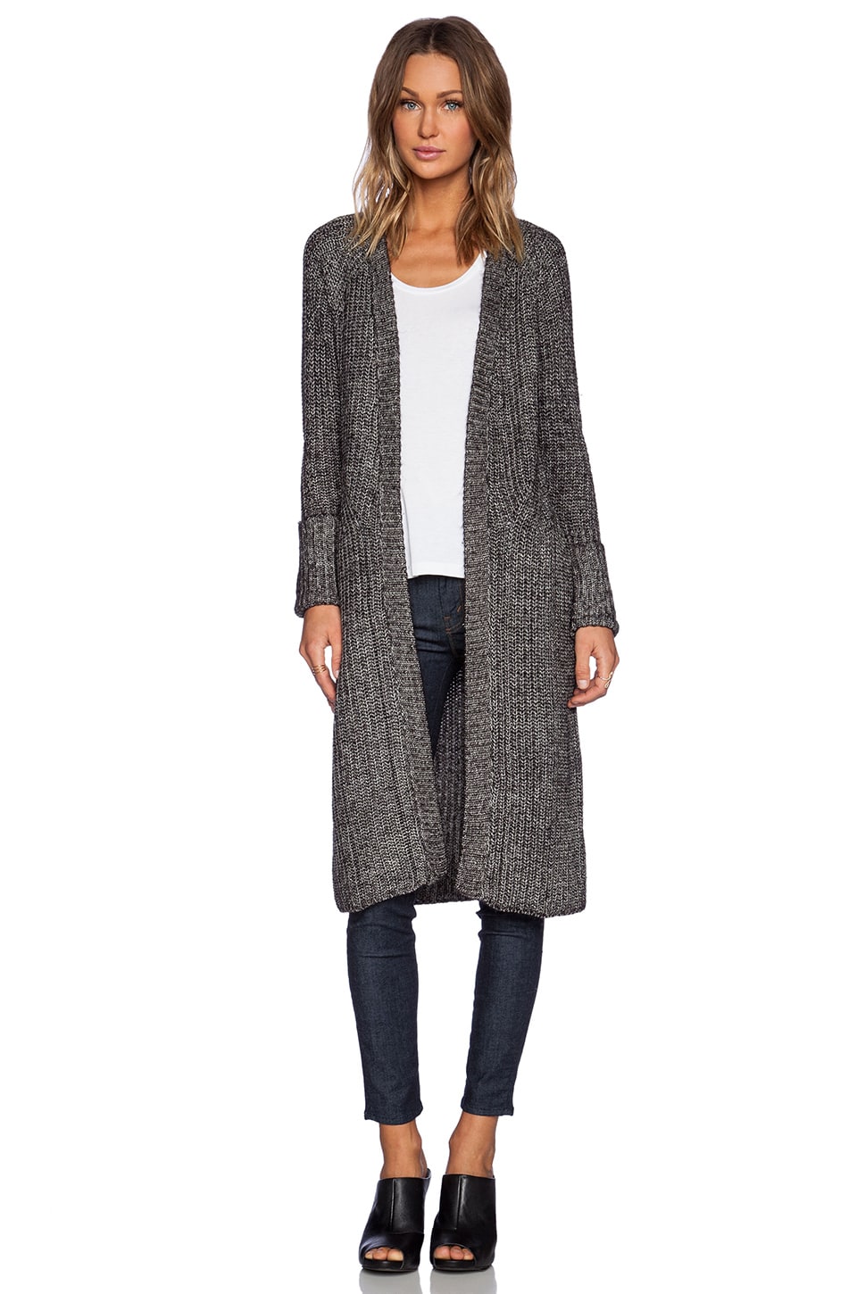 Line Elizabeth Long Cardigan in Stone 