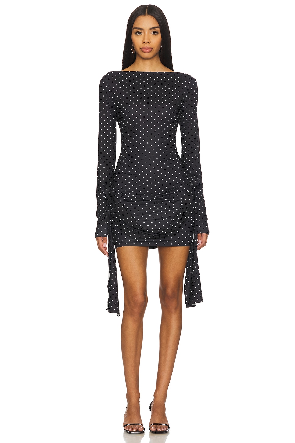 LIONESS Glory Mini Dress in Onyx Polka | REVOLVE
