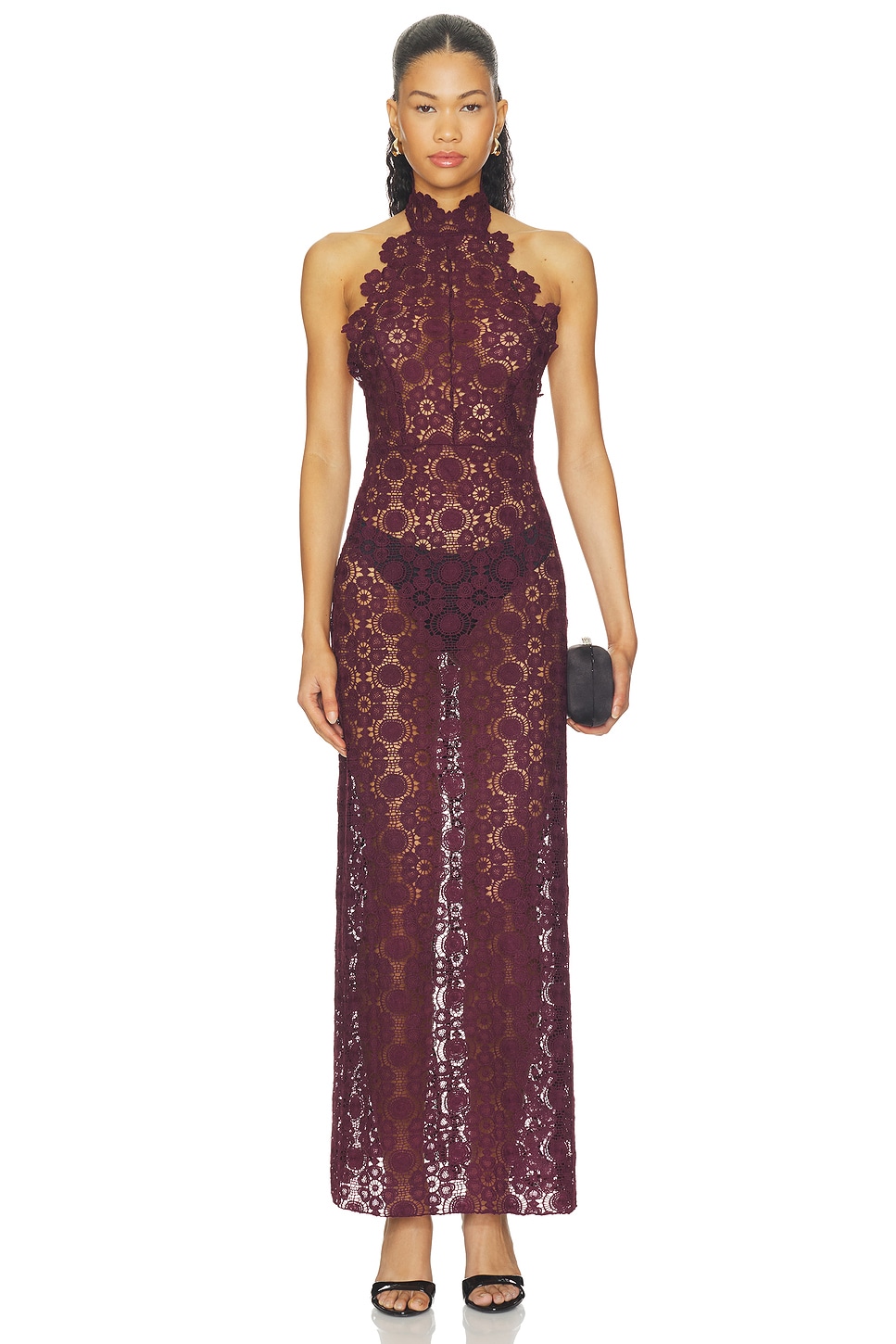 Lioness Trophy Lace Maxi Dress
