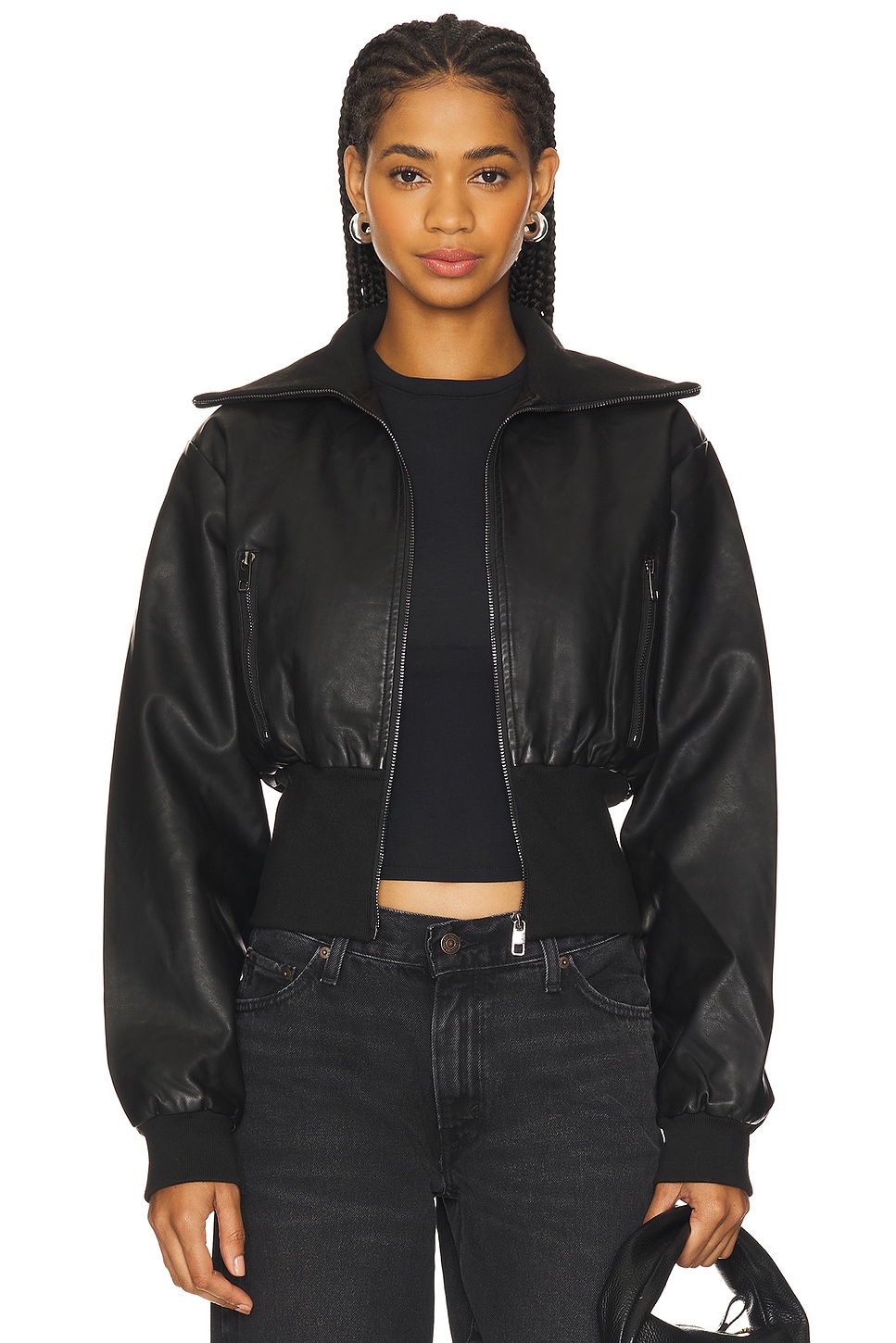 LIONESS Westwood Crop Jacket in Onyx | REVOLVE