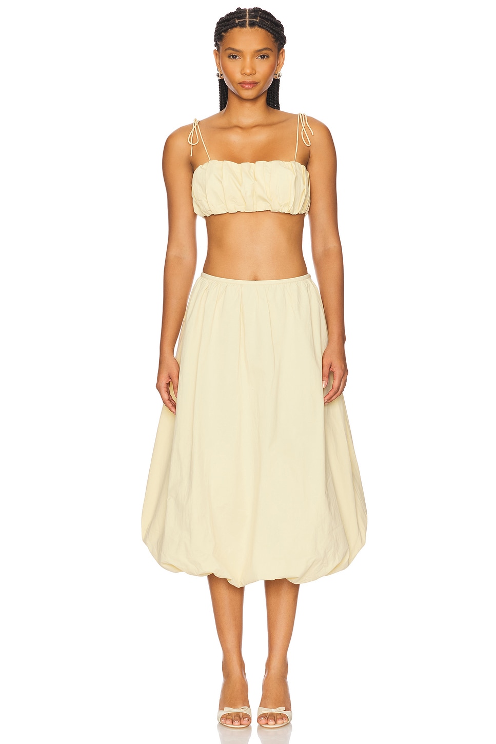 LIONESS Intuition Bubble Top in Cornsilk | REVOLVE
