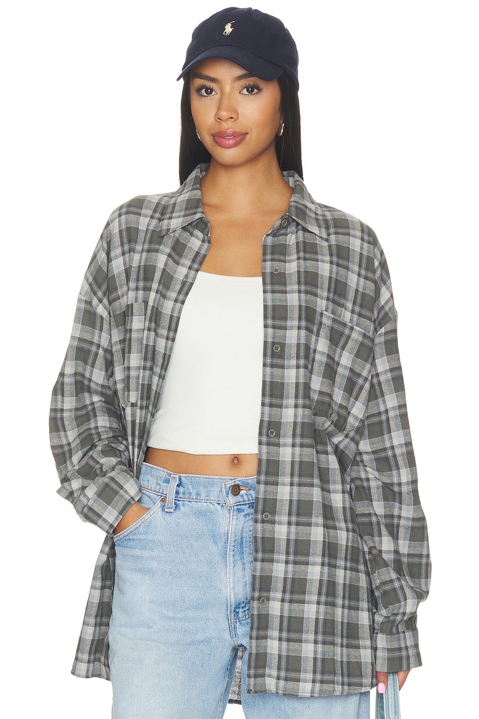 LIONESS — РУБАШКА CLARITY · Slate Plaid