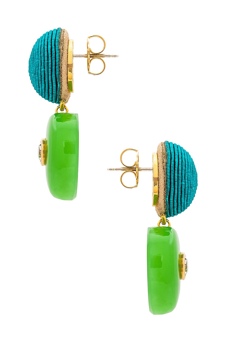 Lizzie Fortunato Peniche Heart Earrings in Blue