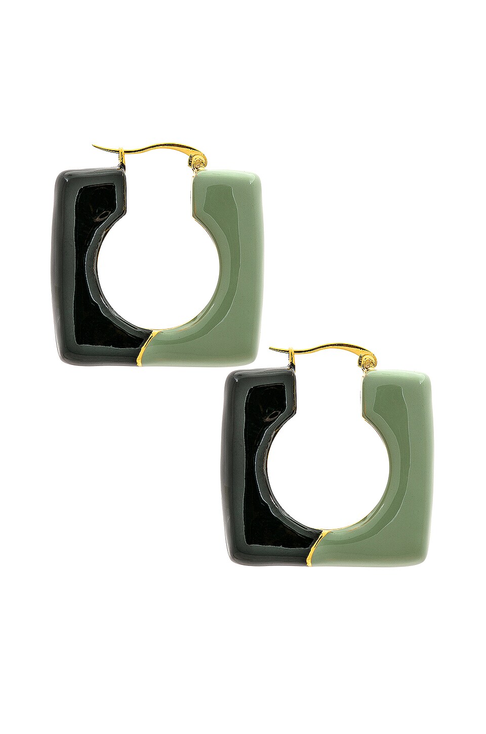 Lizzie Fortunato Trapeze Hoops in Mint