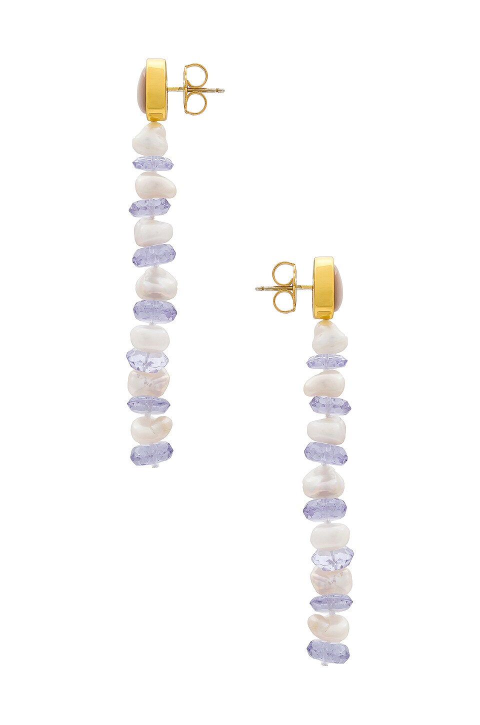 Lizzie Fortunato Wisteria Column Earrings in White