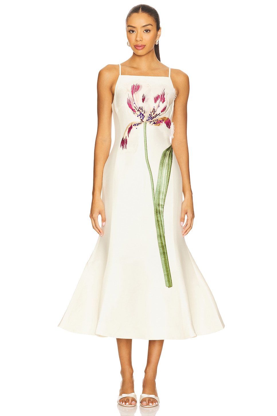 linen dress midi white button Button front white midi linen dress HY0018