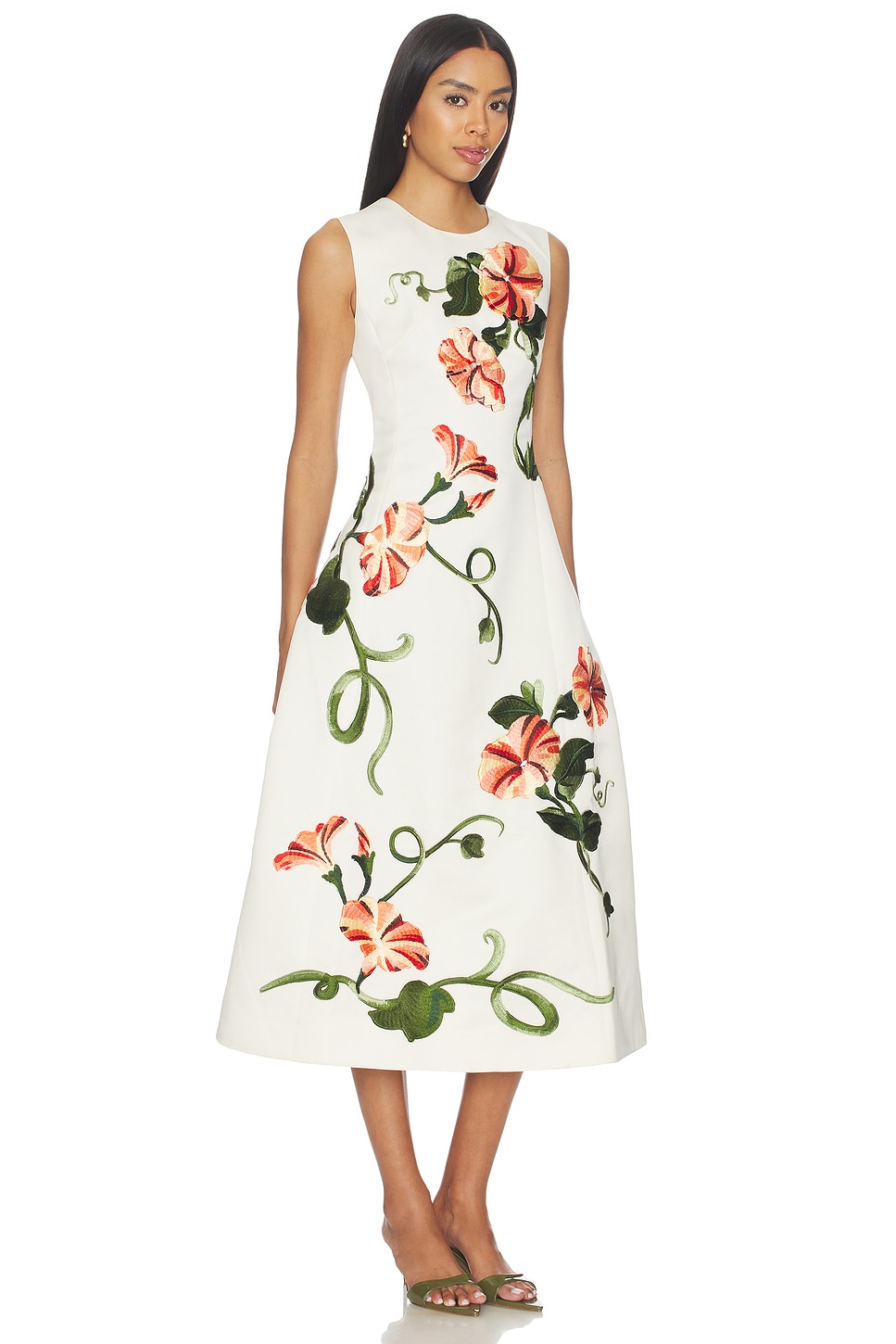 Cleo Applique Sleeveless Midi Dress - thumbnail 3