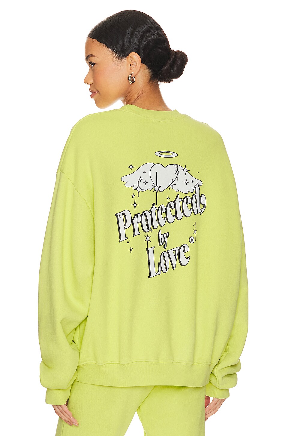 Local Love Club Protected By Love Crewneck in Radiant Yellow