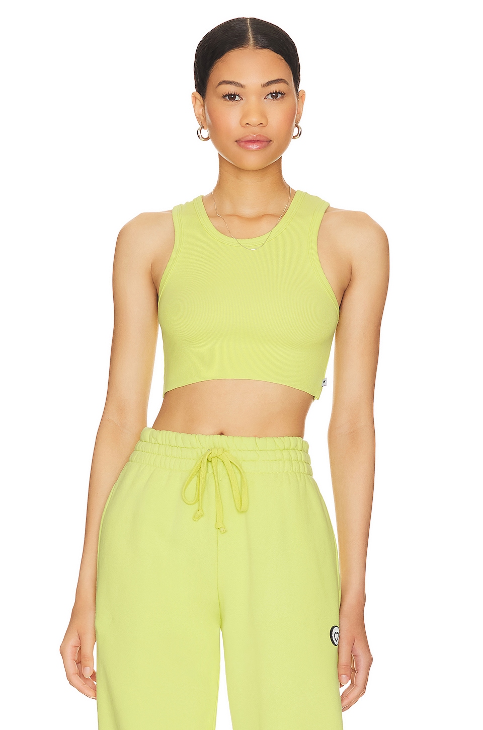 Local Love Club Cropped Rib Tank in Radiant Yellow REVOLVE