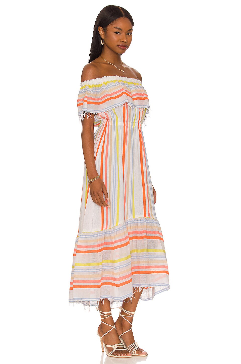 Lemlem Tirunesh Beach Dress in Stripe Sunrise