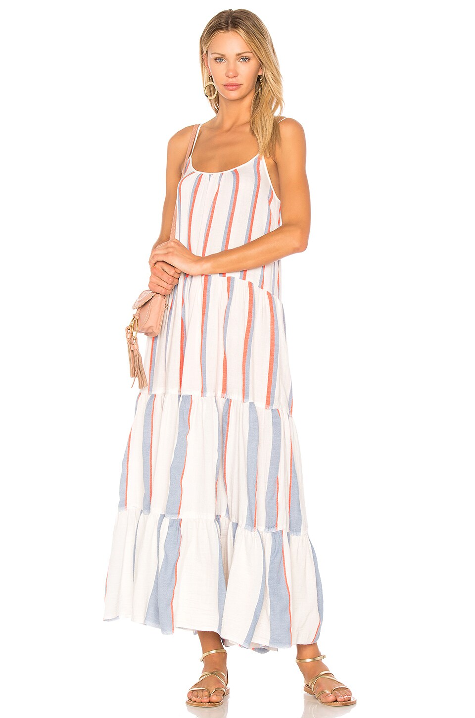 Lemlem Mamo Maxi Slip Dress in Natural 