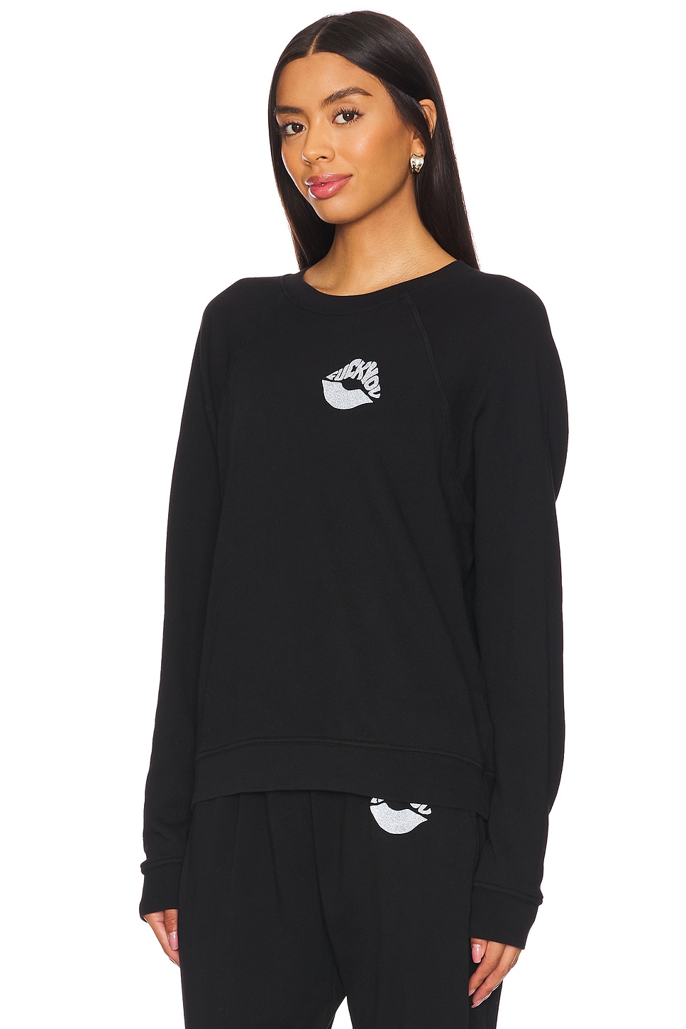 Lauren Moshi Anela Raglan F U Bear Crew Neck thumbnail