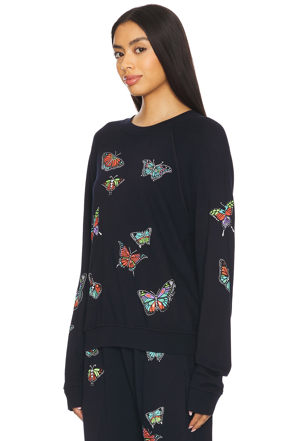 Lauren Moshi Anela Vintage Butterflies Pullover