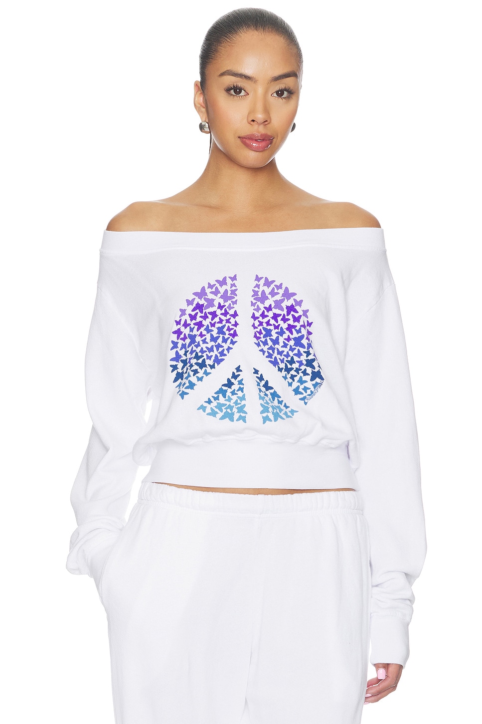 Bronwyn Off The Shoulder Sweatshirt - thumbnail 2