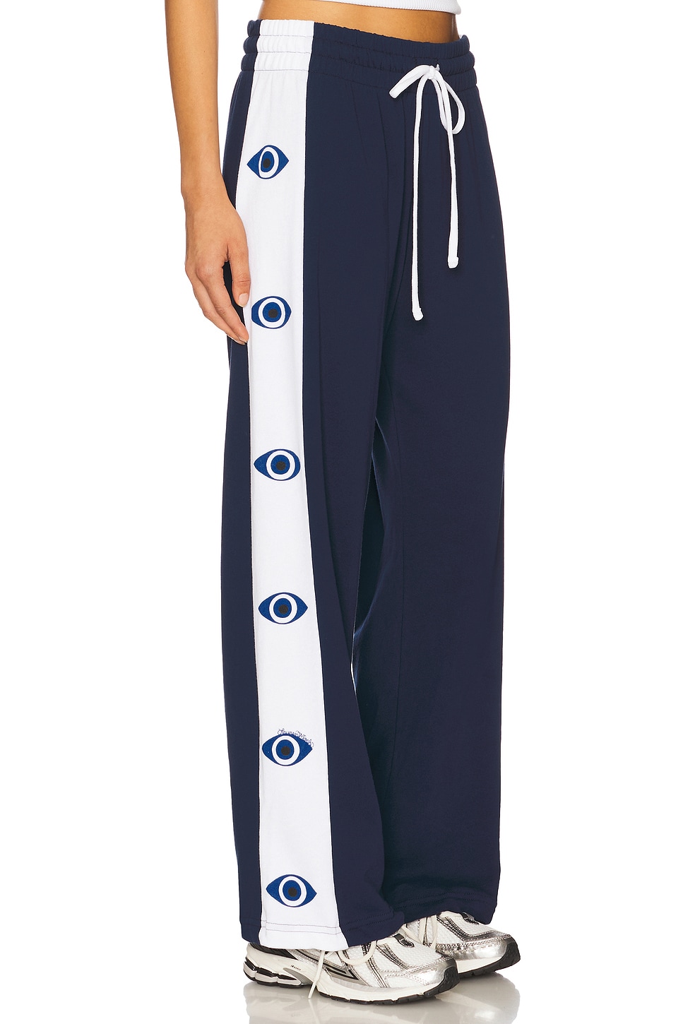 Destri Evil Eye Stripe Track Pant - Thumbnail 3