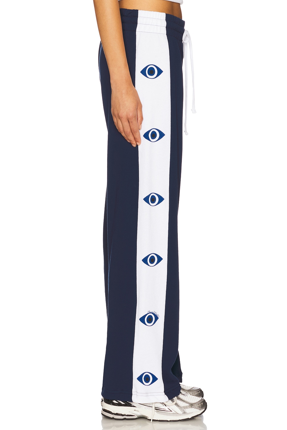 Destri Evil Eye Stripe Track Pant - Thumbnail 4