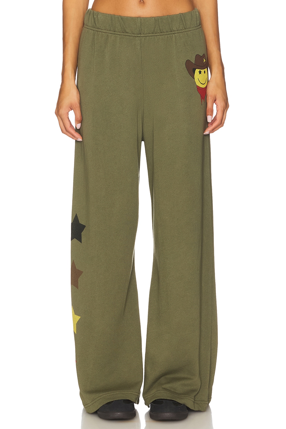 Cowboy Happyface Wide Leg Pant