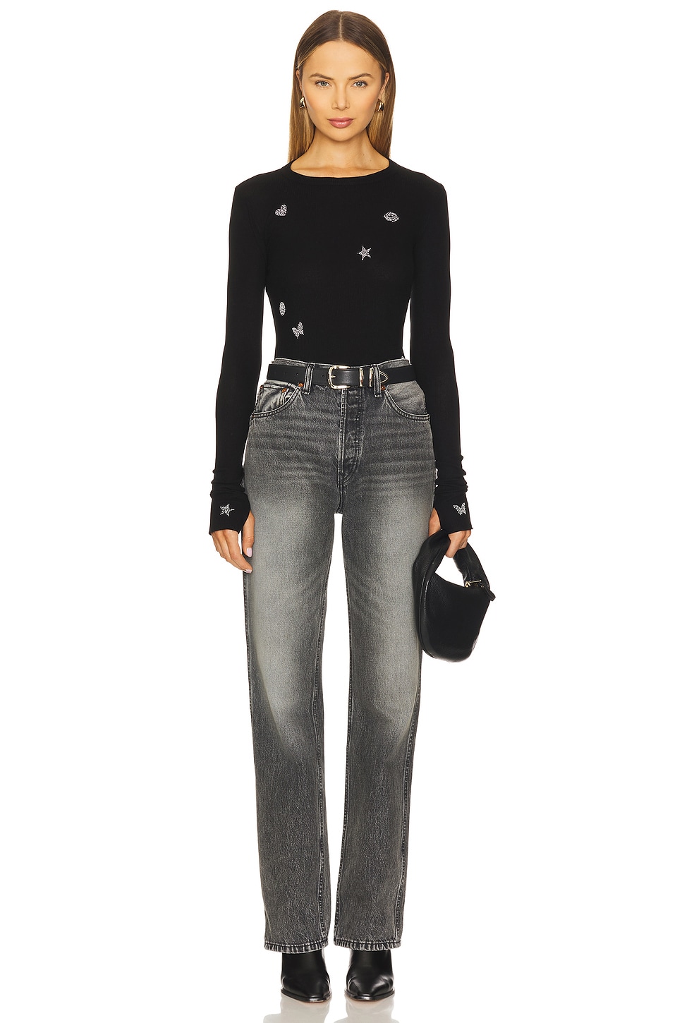 Lauren Moshi Mckinley Pearl Hot Fix Elements Thermal Top thumbnail