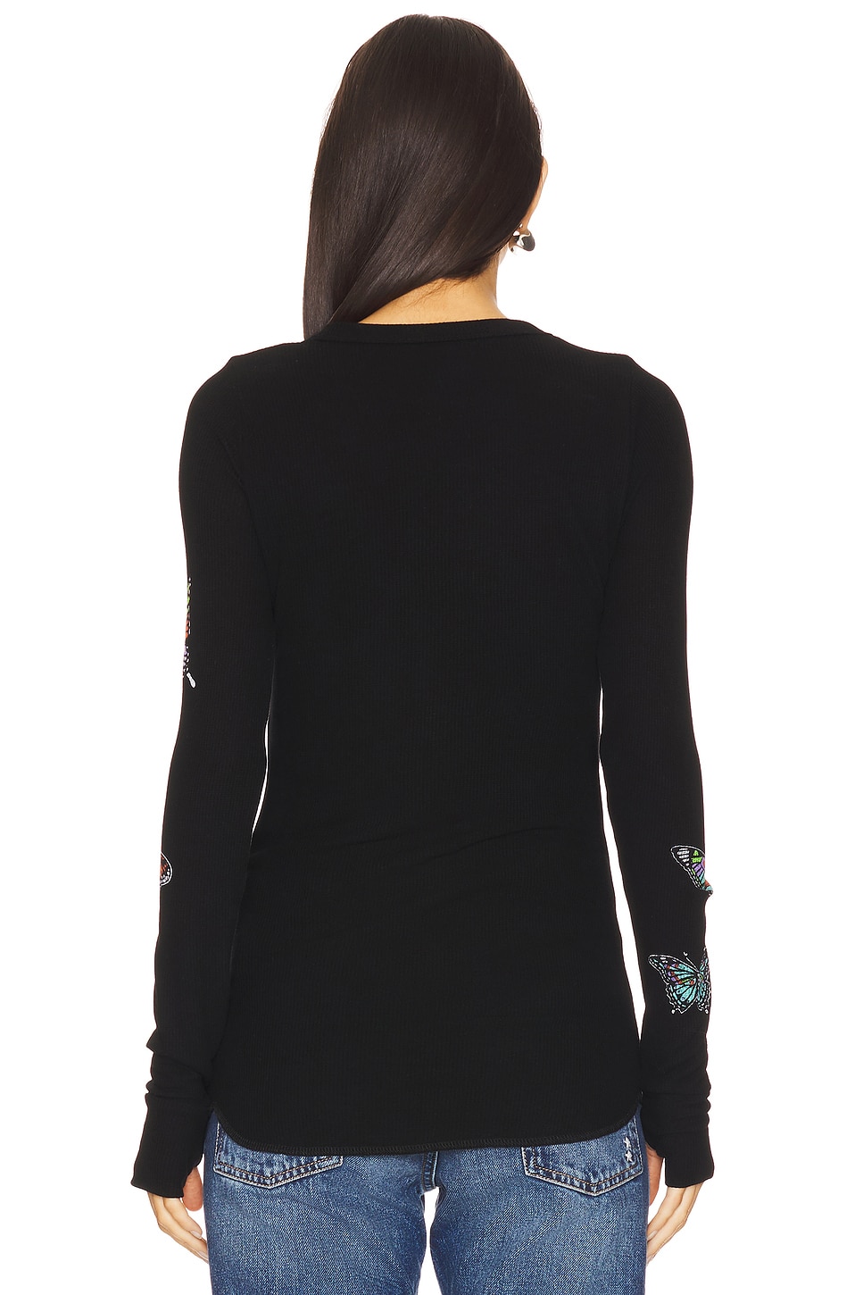 Lauren Moshi Mckinley Vintage Butterflies Thermal Top thumbnail