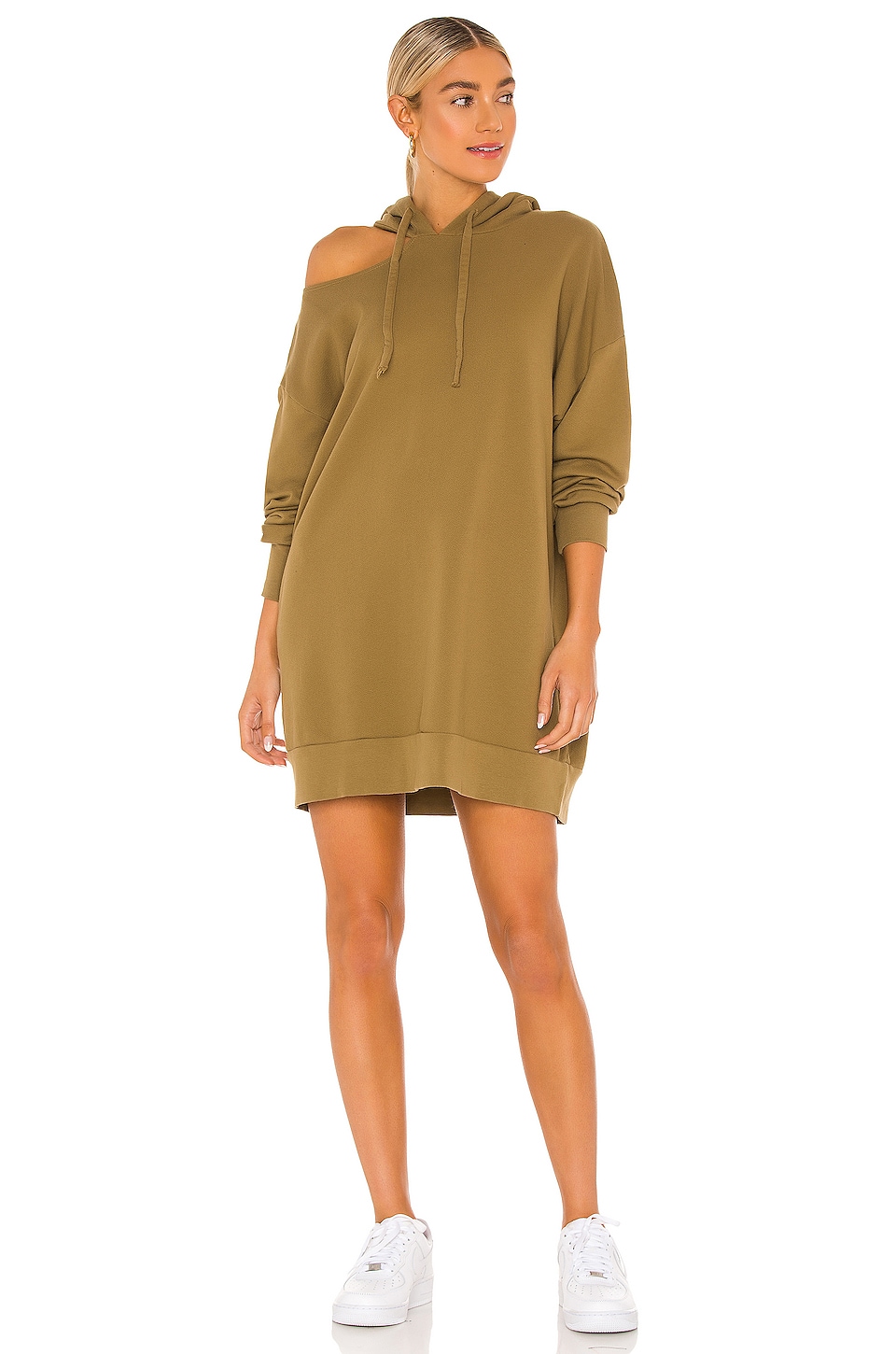 tan sweatshirt dress