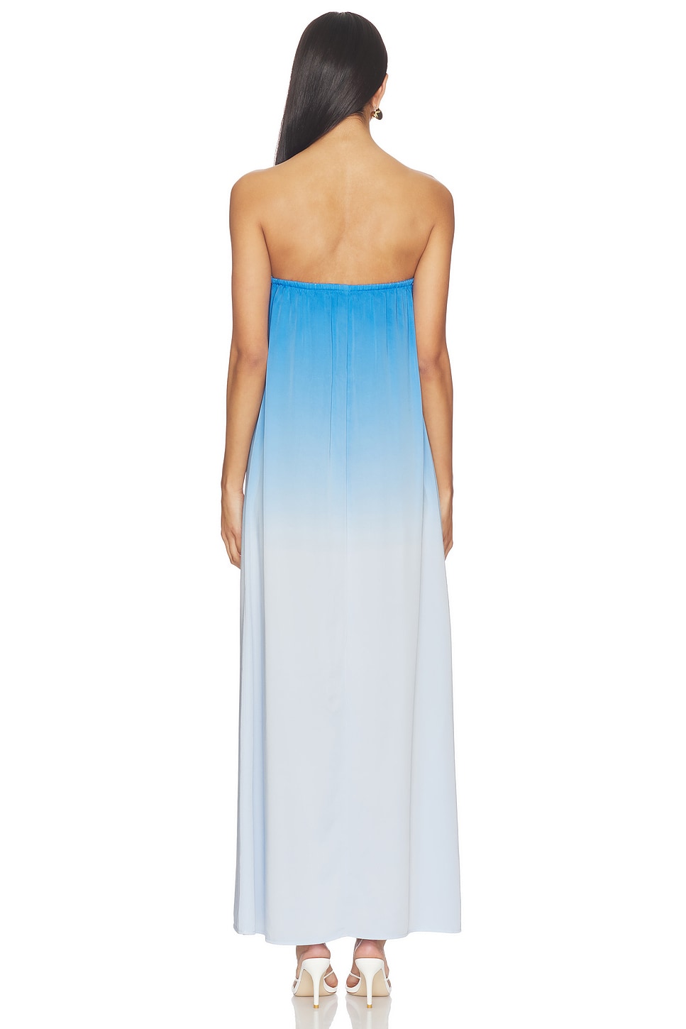 blue dip dye dress LNA Ekana Dip Dye Dress in Biarritz Blue Dip Dye