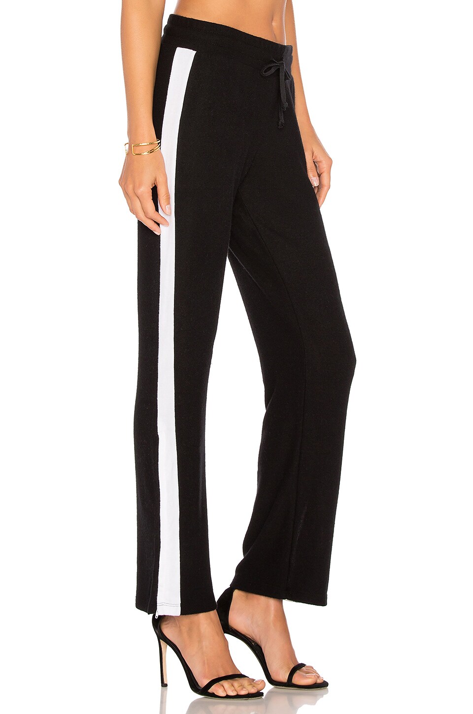 track pants with sweater