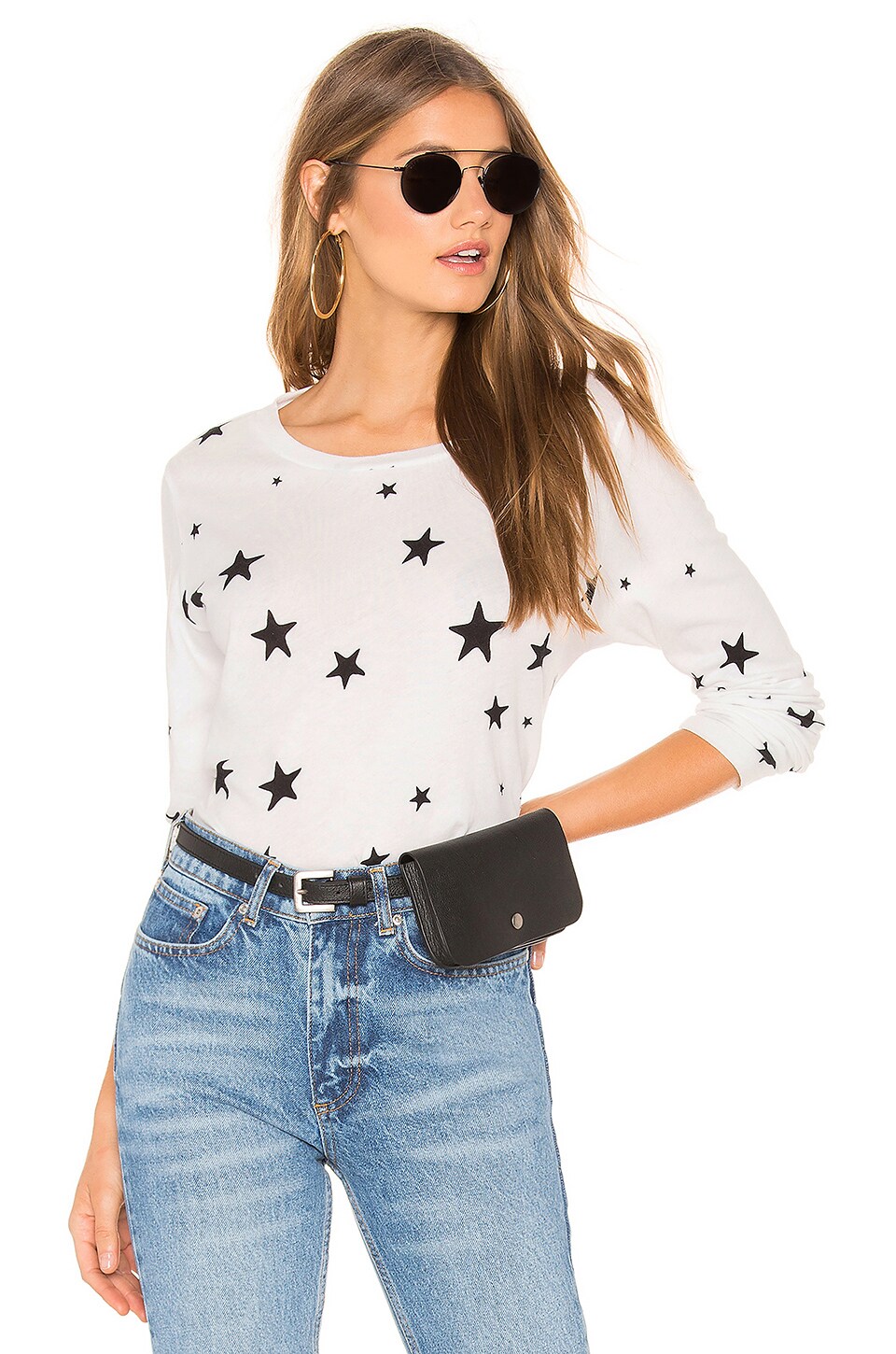 seeing stars top in white