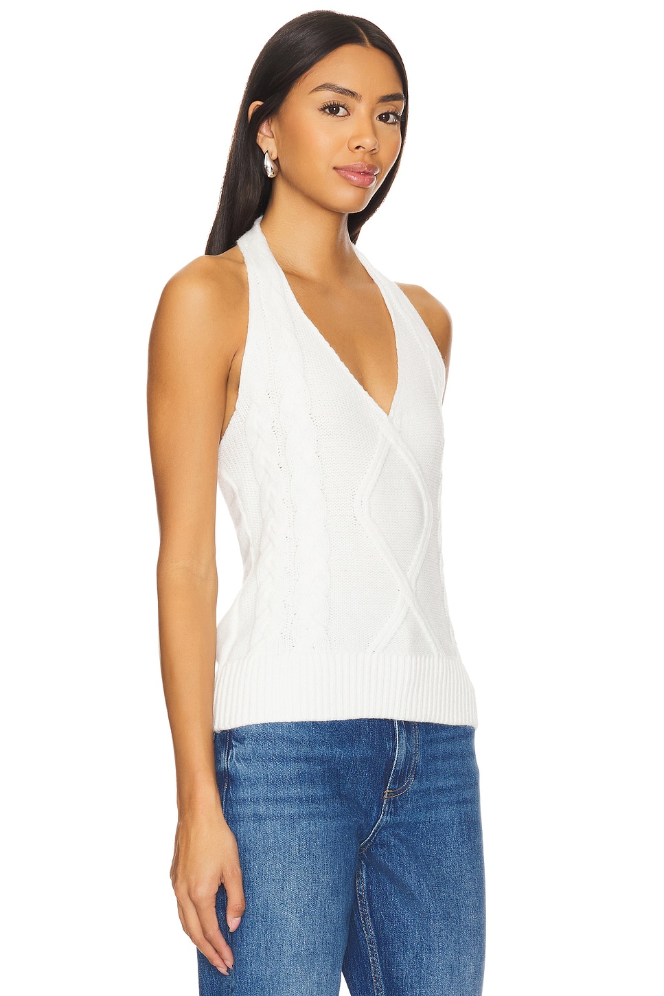 LNA Hollis Cable Knit Halter Top thumbnail